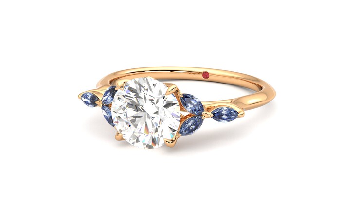 Taylor & Hart Tamora Round Engagement Ring 360 degree image 26