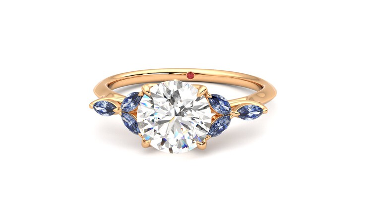 Taylor & Hart Tamora Round Engagement Ring 360 degree image 28