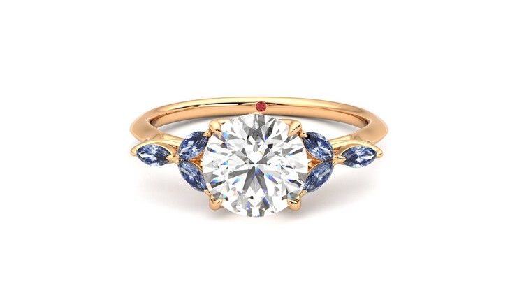 Taylor & Hart Tamora Round Engagement Ring 360 degree image 29
