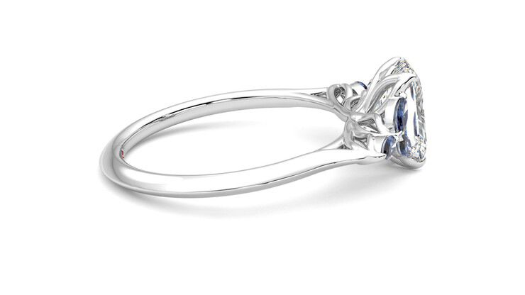 Taylor & Hart Tamora Emerald Engagement Ring 360 degree image 10