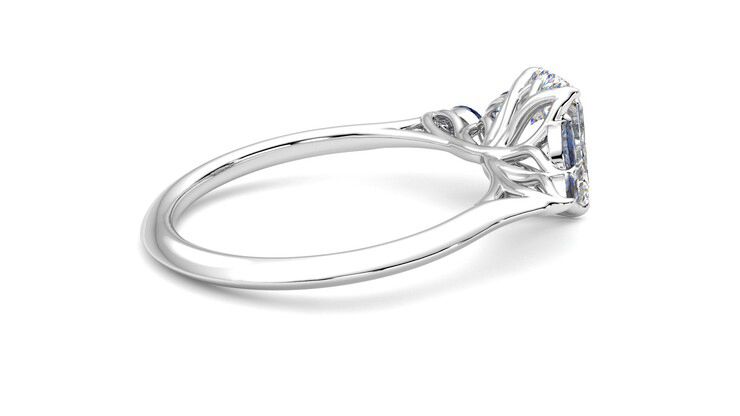 Taylor & Hart Tamora Emerald Engagement Ring 360 degree image 11