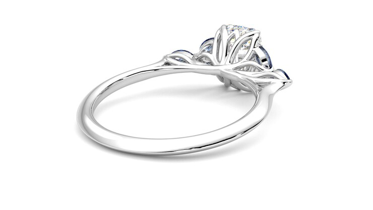 Taylor & Hart Tamora Emerald Engagement Ring 360 degree image 13