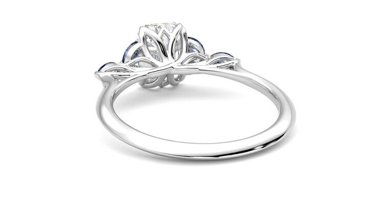 Taylor & Hart Tamora Emerald Engagement Ring 360 degree image 16