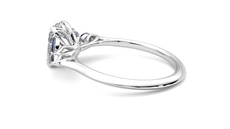 Taylor & Hart Tamora Emerald Engagement Ring 360 degree image 19