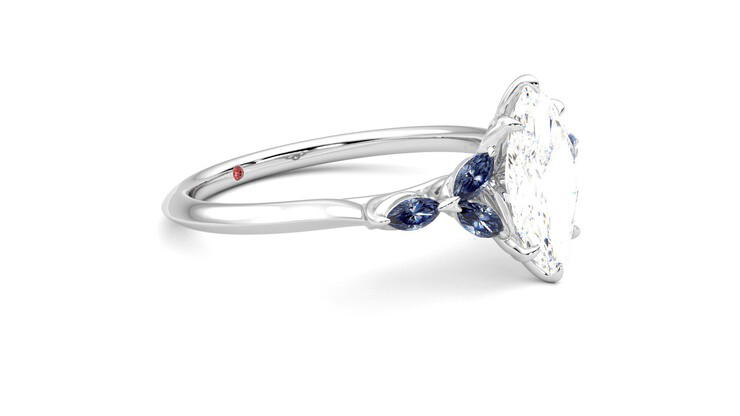 Taylor & Hart Tamora Marquise Engagement Ring 360 degree image 7