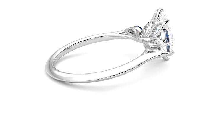 Taylor & Hart Tamora Marquise Engagement Ring 360 degree image 11