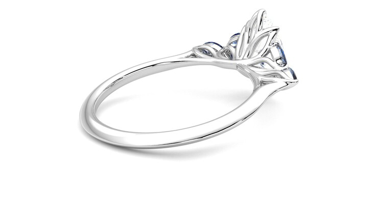 Taylor & Hart Tamora Marquise Engagement Ring 360 degree image 12
