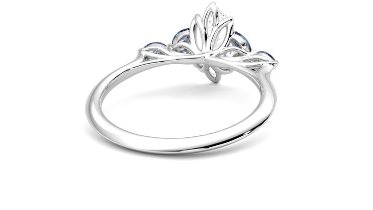 Taylor & Hart Tamora Marquise Engagement Ring 360 degree image 14