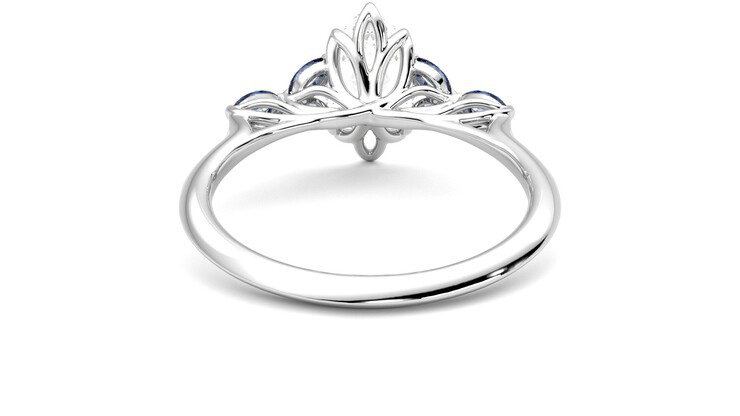 Taylor & Hart Tamora Marquise Engagement Ring 360 degree image 15