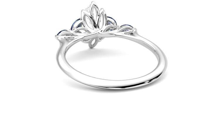 Taylor & Hart Tamora Marquise Engagement Ring 360 degree image 16