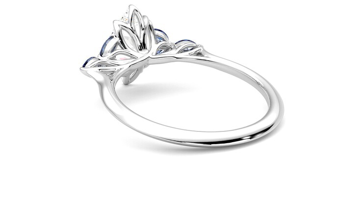 Taylor & Hart Tamora Marquise Engagement Ring 360 degree image 17