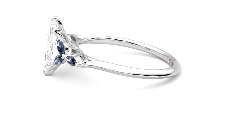 Taylor & Hart Tamora Marquise Engagement Ring 360 degree image 21
