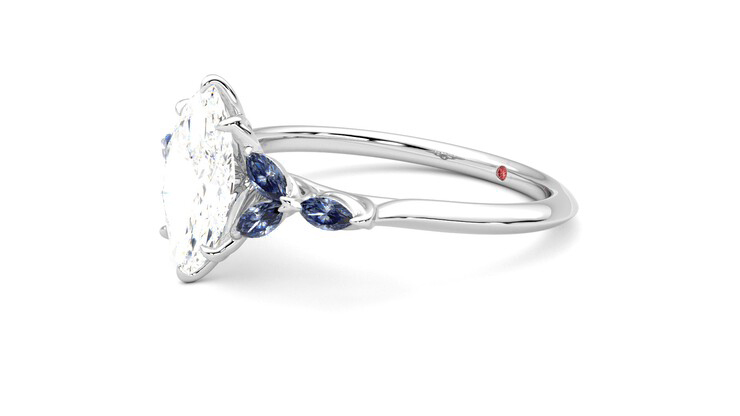 Taylor & Hart Tamora Marquise Engagement Ring 360 degree image 23