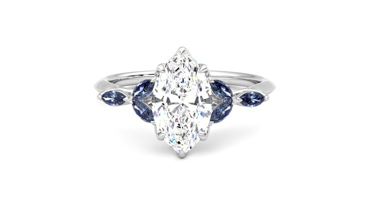 Taylor & Hart Tamora Marquise Engagement Ring 360 degree image 29
