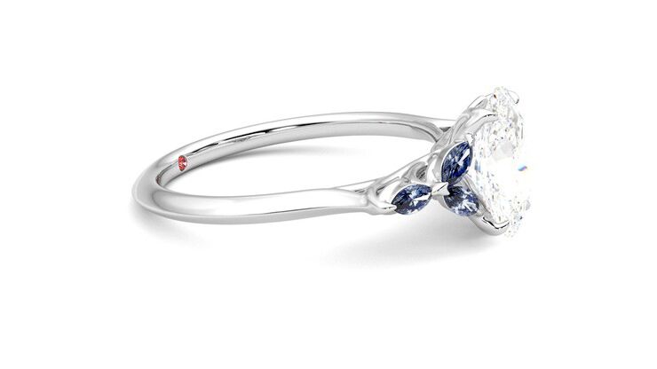 Taylor & Hart Tamora Oval Engagement Ring 360 degree image 8