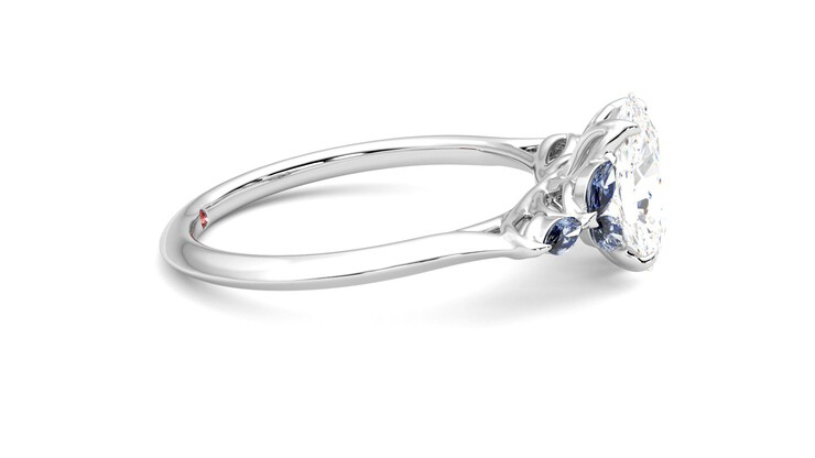 Taylor & Hart Tamora Oval Engagement Ring 360 degree image 9