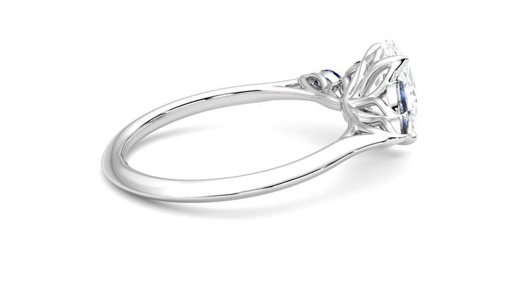 Taylor & Hart Tamora Oval Engagement Ring 360 degree image 11