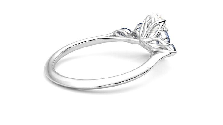 Taylor & Hart Tamora Oval Engagement Ring 360 degree image 12