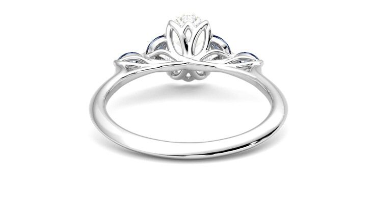 Taylor & Hart Tamora Oval Engagement Ring 360 degree image 15