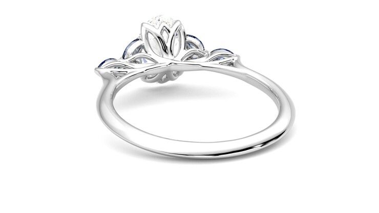 Taylor & Hart Tamora Oval Engagement Ring 360 degree image 16