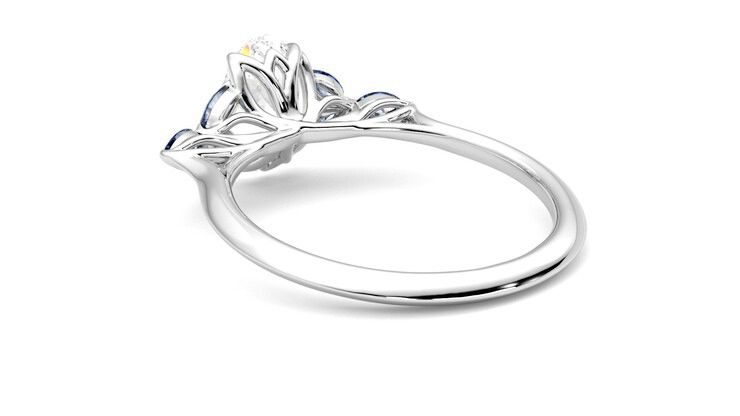 Taylor & Hart Tamora Oval Engagement Ring 360 degree image 17