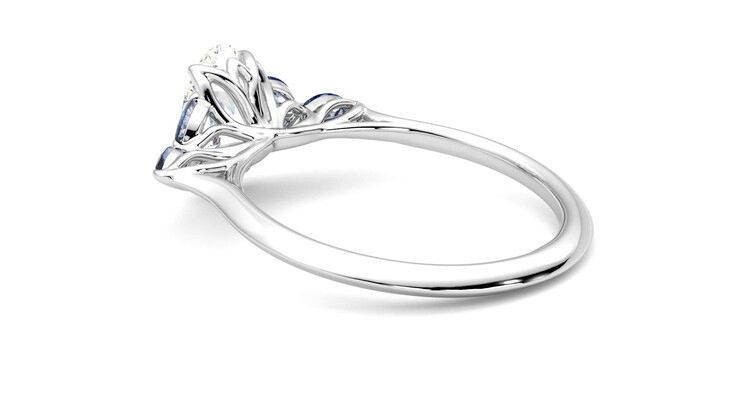 Taylor & Hart Tamora Oval Engagement Ring 360 degree image 18