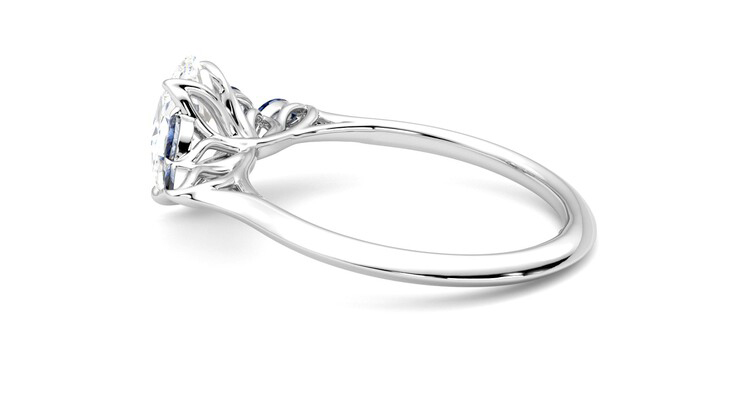 Taylor & Hart Tamora Oval Engagement Ring 360 degree image 19