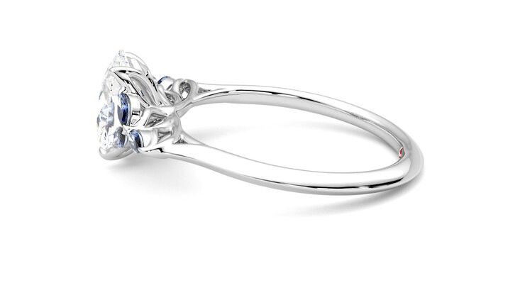 Taylor & Hart Tamora Oval Engagement Ring 360 degree image 20