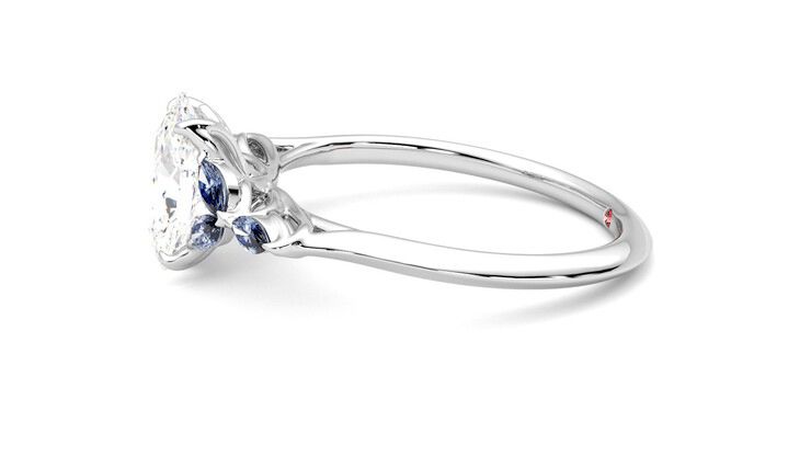 Taylor & Hart Tamora Oval Engagement Ring 360 degree image 21