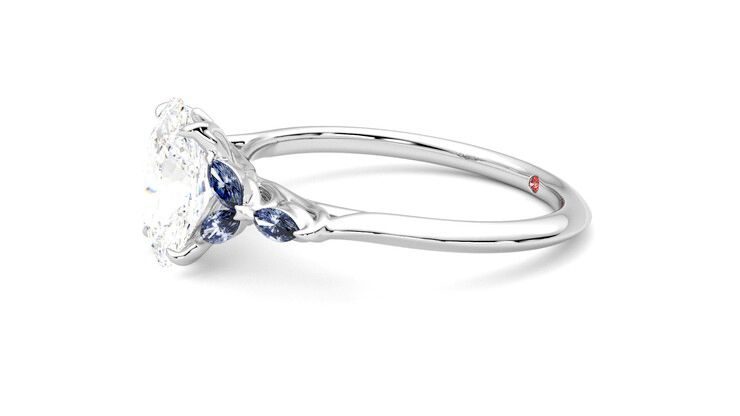 Taylor & Hart Tamora Oval Engagement Ring 360 degree image 22