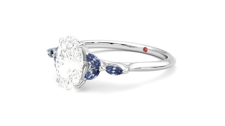 Taylor & Hart Tamora Oval Engagement Ring 360 degree image 24