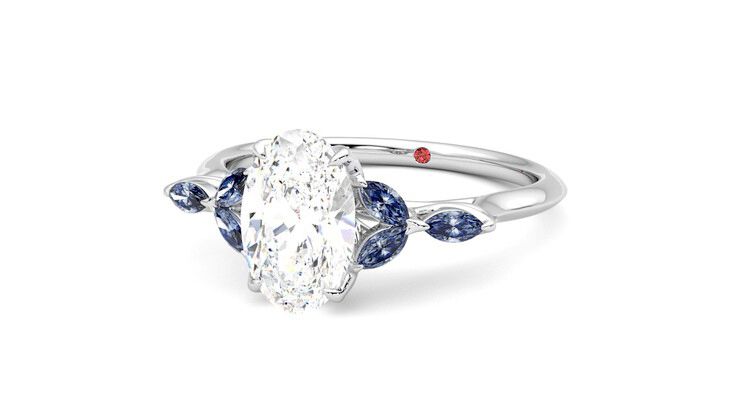 Taylor & Hart Tamora Oval Engagement Ring 360 degree image 26