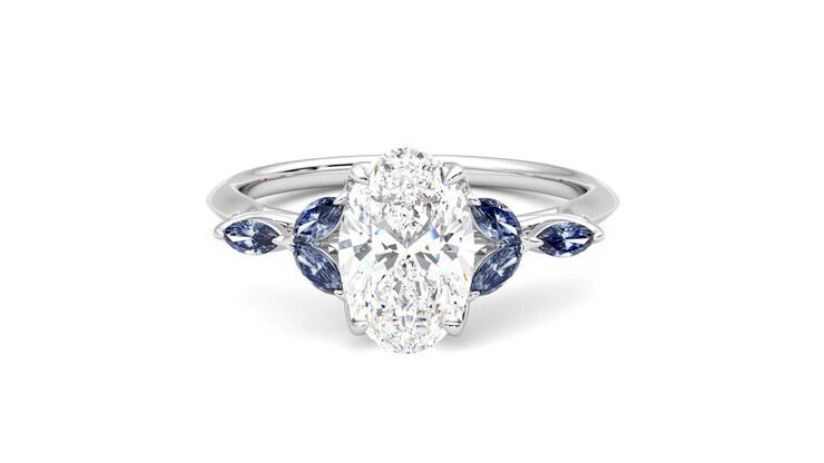 Taylor & Hart Tamora Oval Engagement Ring 360 degree image 29