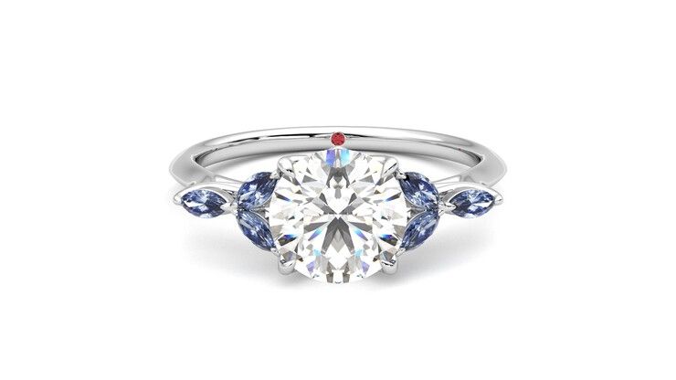Taylor & Hart Tamora Round Engagement Ring 360 degree image 0