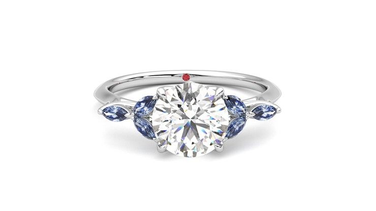 Taylor & Hart Tamora Round Engagement Ring 360 degree image 1