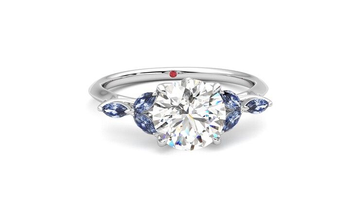Taylor & Hart Tamora Round Engagement Ring 360 degree image 2
