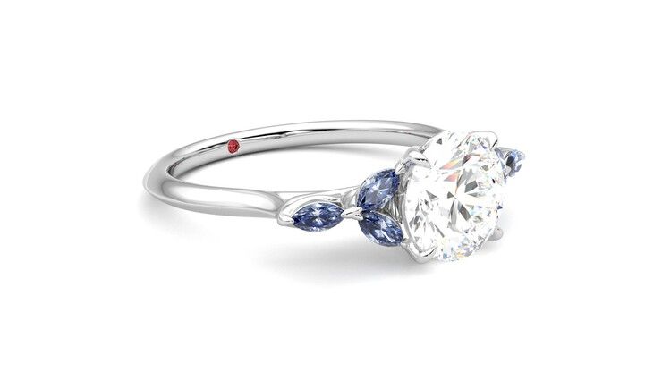 Taylor & Hart Tamora Round Engagement Ring 360 degree image 6
