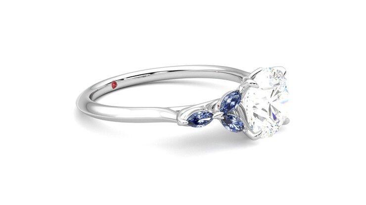Taylor & Hart Tamora Round Engagement Ring 360 degree image 7