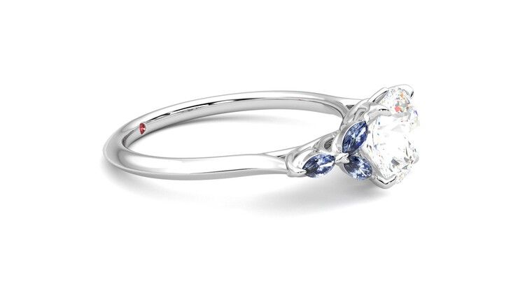Taylor & Hart Tamora Round Engagement Ring 360 degree image 8