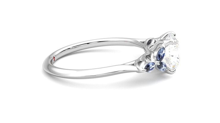 Taylor & Hart Tamora Round Engagement Ring 360 degree image 9