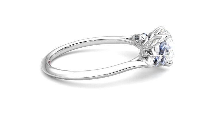 Taylor & Hart Tamora Round Engagement Ring 360 degree image 10