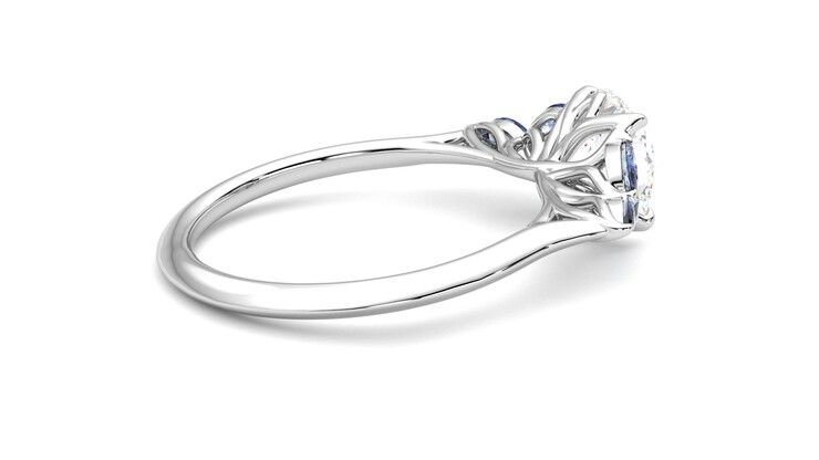 Taylor & Hart Tamora Round Engagement Ring 360 degree image 11