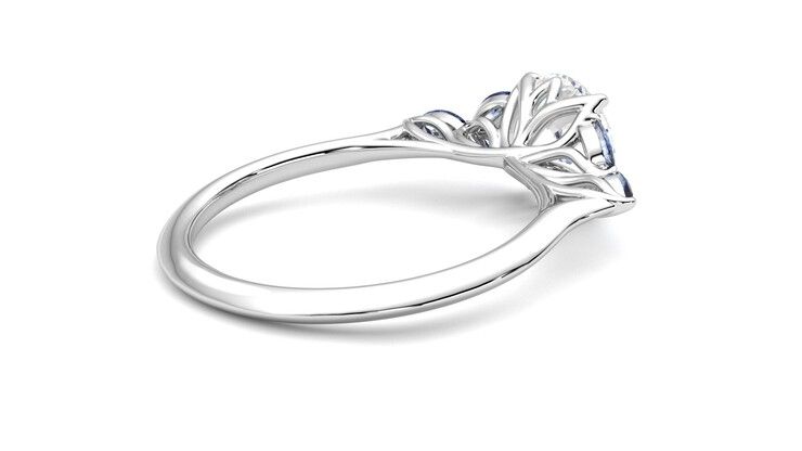 Taylor & Hart Tamora Round Engagement Ring 360 degree image 12
