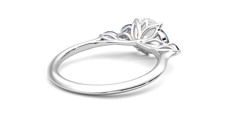 Taylor & Hart Tamora Round Engagement Ring 360 degree image 13