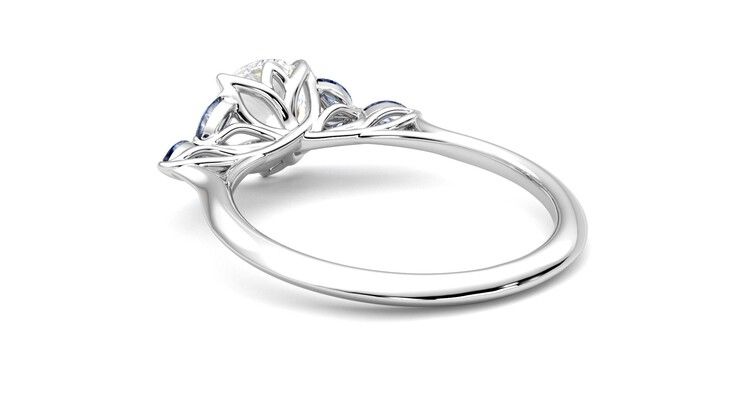 Taylor & Hart Tamora Round Engagement Ring 360 degree image 17
