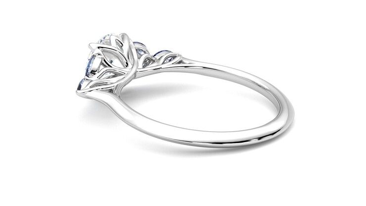 Taylor & Hart Tamora Round Engagement Ring 360 degree image 18