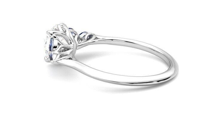 Taylor & Hart Tamora Round Engagement Ring 360 degree image 19