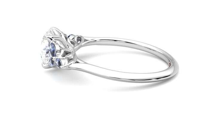 Taylor & Hart Tamora Round Engagement Ring 360 degree image 20