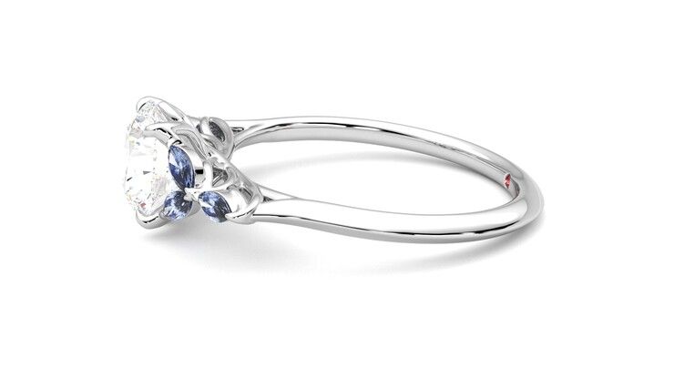 Taylor & Hart Tamora Round Engagement Ring 360 degree image 21