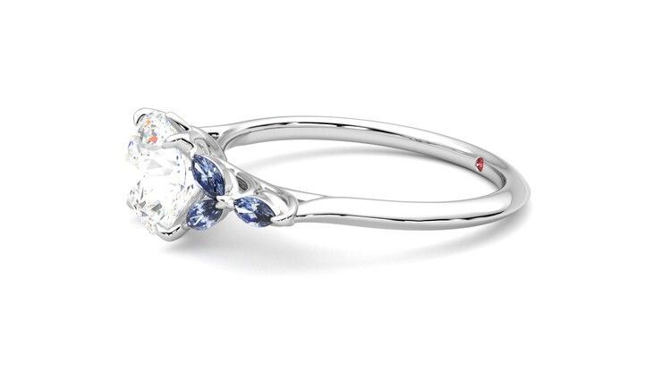 Taylor & Hart Tamora Round Engagement Ring 360 degree image 22